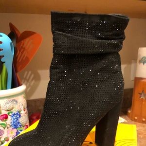 Black Blingy Booties